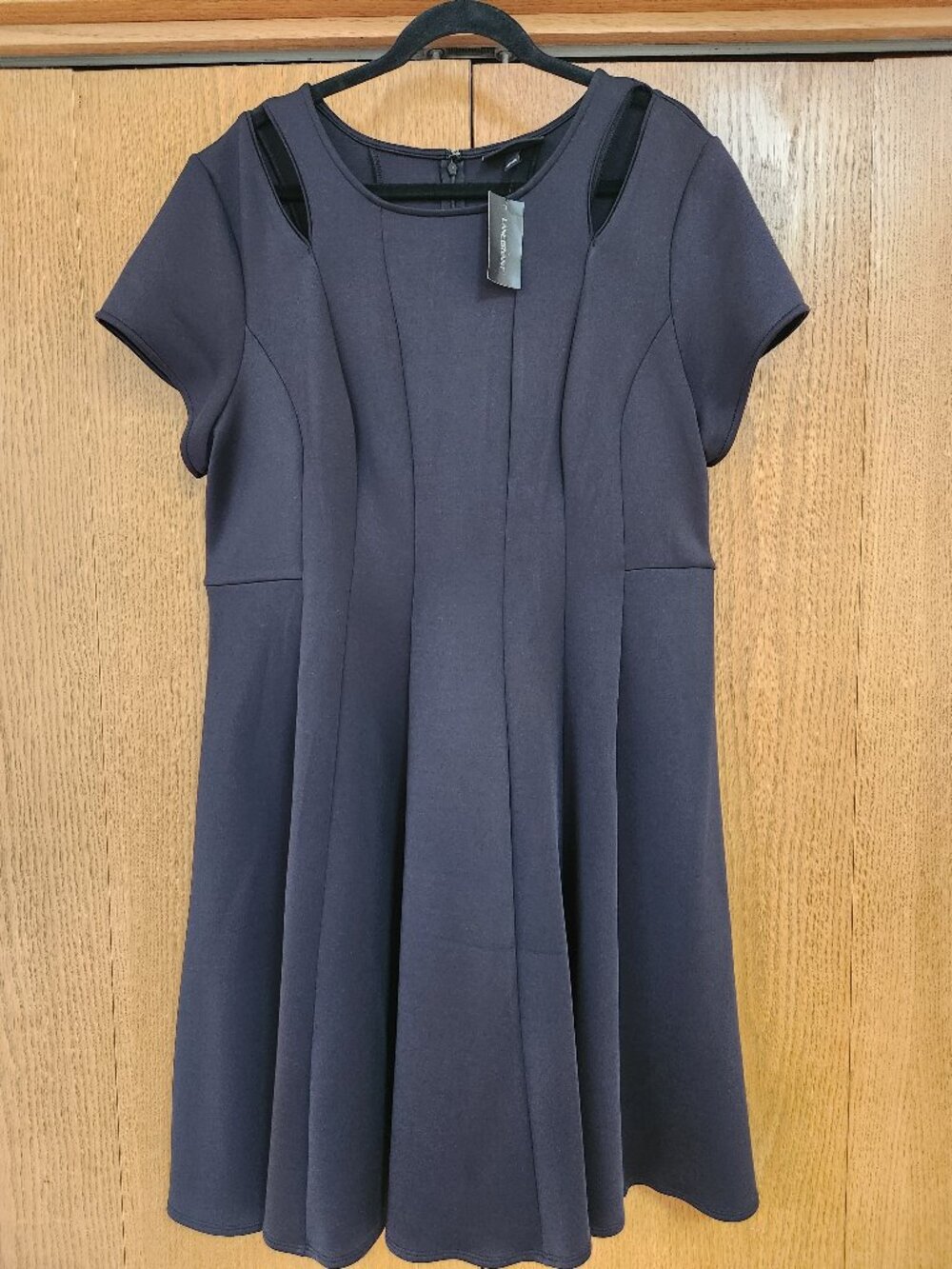 NWT Lane Bryant Shoulder Cut Out Paneled Fit and Flare Skater Dress Sz 20